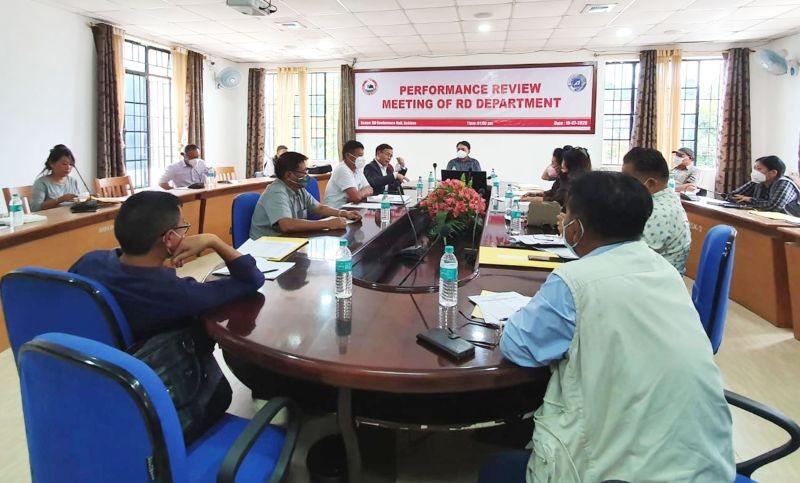 A performance review meeting of the Rural Department Department was held at the RD Directorate Conference Hall under the chairmanship of Metsubo Jamir, Minister for RD on July 18. 